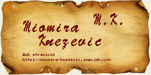 Miomira Knežević vizit kartica